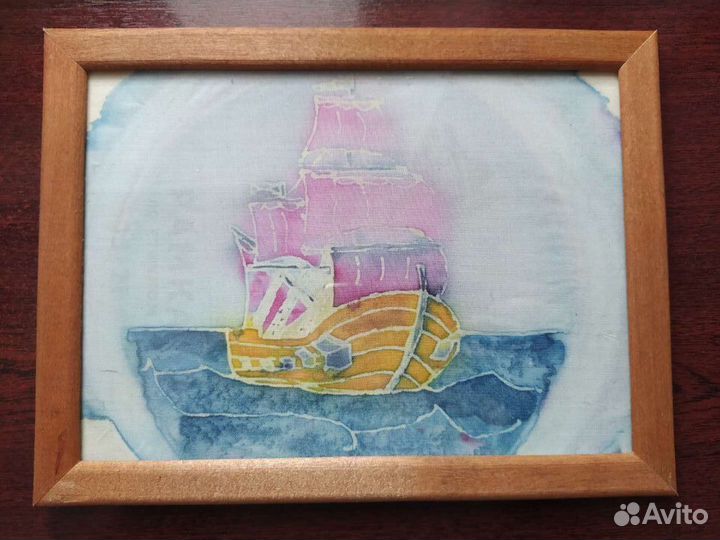 Поделки: Рисунок на ткани, Пейзаж