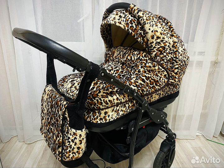 Прикольная Коляска 2 в 1, иск мех