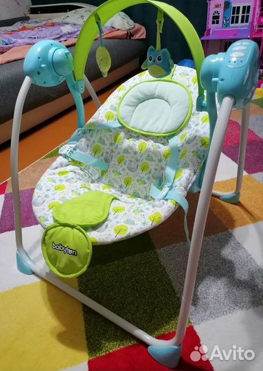 Детские электронные качели шезлонг