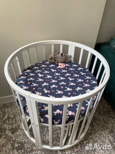 Детская кроватка трансформер с маятником