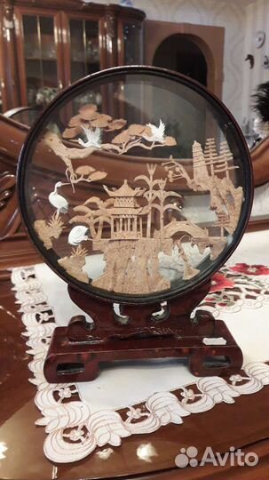 Панно диорама пробка Китай