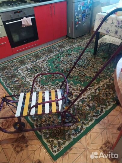 Детские зимние санки коляска бу