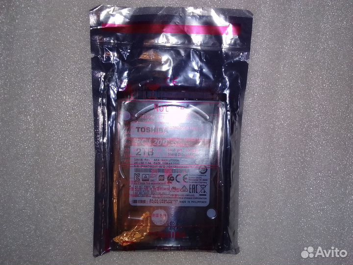 2TB Toshiba L200 (hdwl120uzsva) HDD 2.5