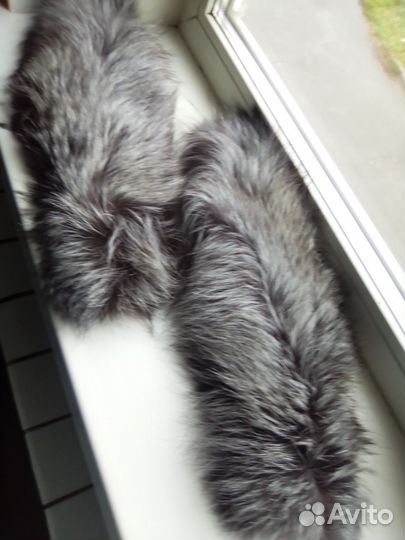 Мех чернобурки куски