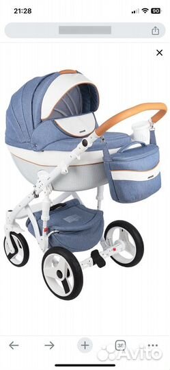 Коляска Adamex 3 в 1 Carbon Monte