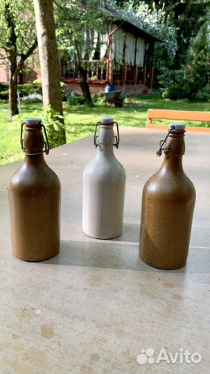 Бутылка керамика с пробкой