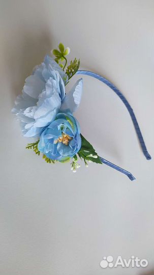 Ободок ручной работы. Цветы для волос
