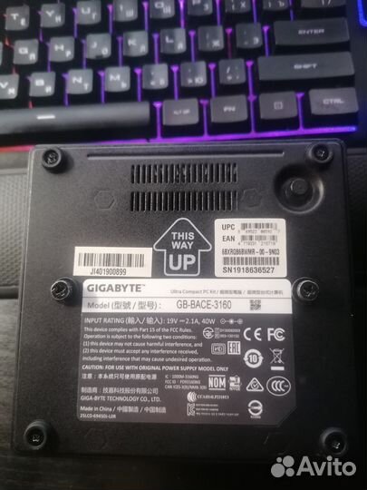 Продам неттоп Gigabyte Bace 3160