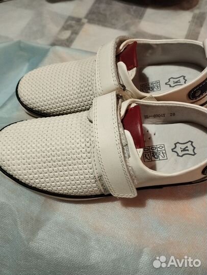 Мокасины для мальчика 28 размер кожаные