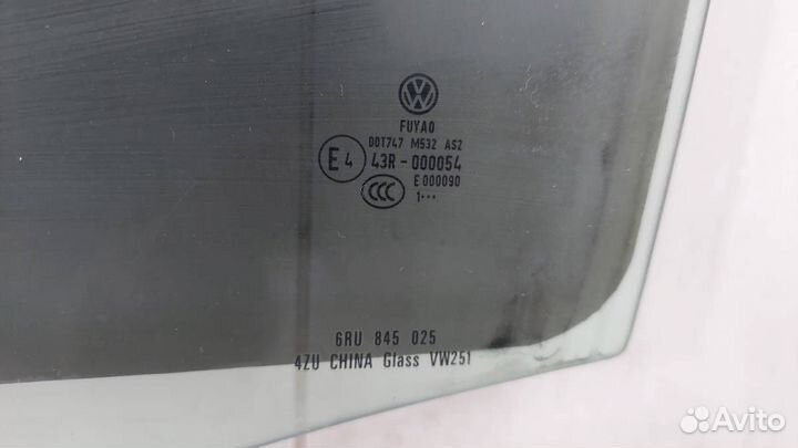 Стекло двери задней левой Volkswagen Polo Sed RUS