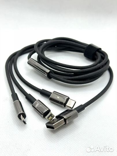 Кабель Baseus 3in1 USB to M+L+C
