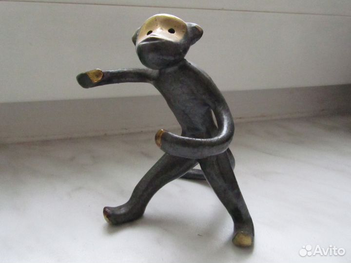 Фигурка обезьяны из металла, предметы из СССР