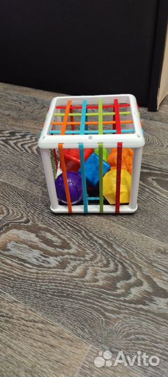 Кубик сортер с резинками