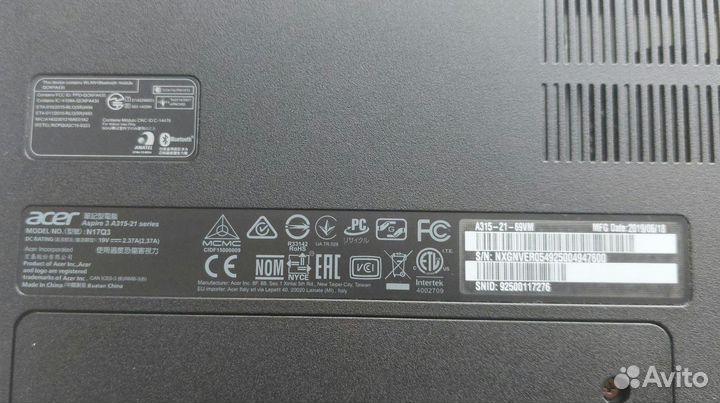 Acer aspire 3 a315-21-69vm