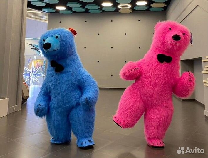 Ростовая кукла надувная Голубой мишка