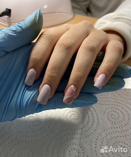 Маникюр с покрытием, наращивание