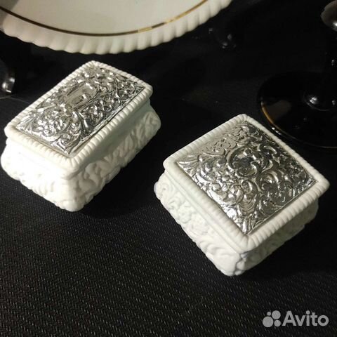 Фарфоровые шкатулки для свадебных колец