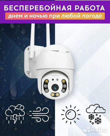Камера видеонаблюдения wifi уличная новая
