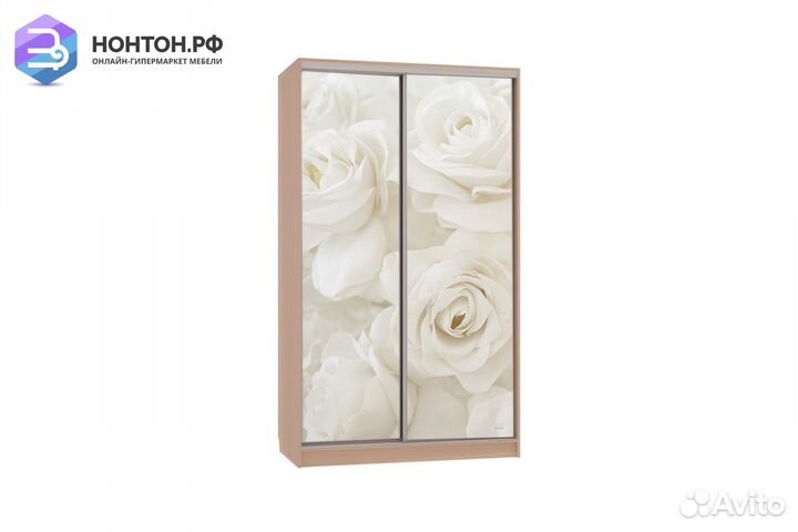 Шкаф-купе Рио 7-600 розы дуб млечный