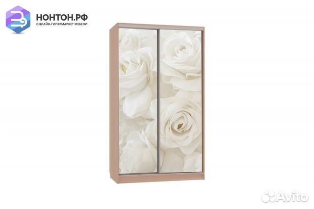 Шкаф-купе Рио 7-600 розы дуб млечный