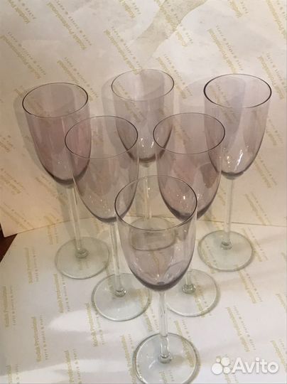 Калининские фужеры, нежно розовые, 22 см