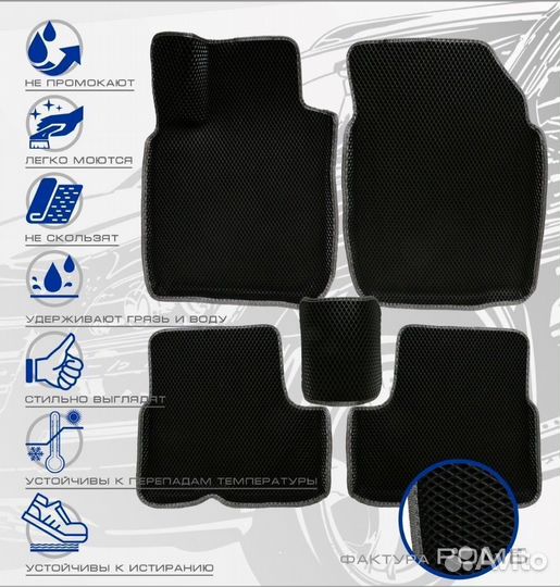 3D коврики ева chevrolet Rezzo