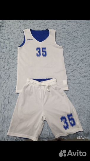 Баскетбольная форма двухсторонняя сине-белая