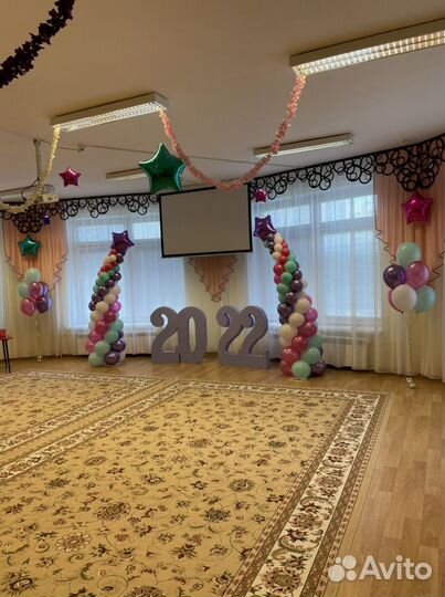 Оформление воздушными шарами выпускных