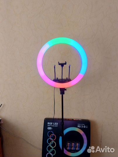 Кольцевая лампа RGB(цветная) 45 см