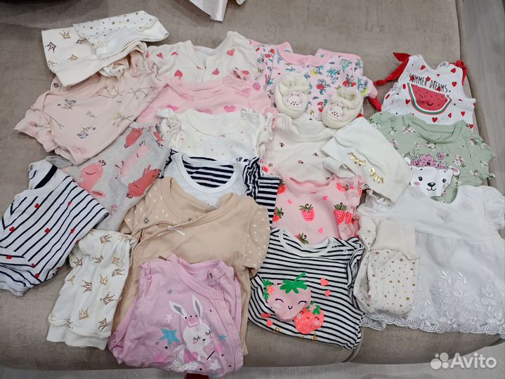 Одежда пакетом для малышки 62 размер