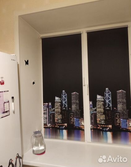 Рулонные шторы ночной город