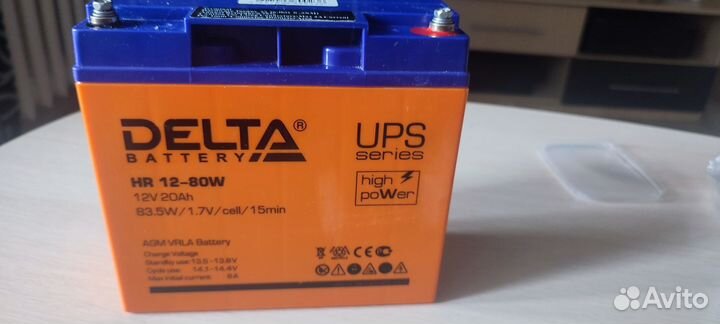Аккумулятор delta hr12-80w 20ah
