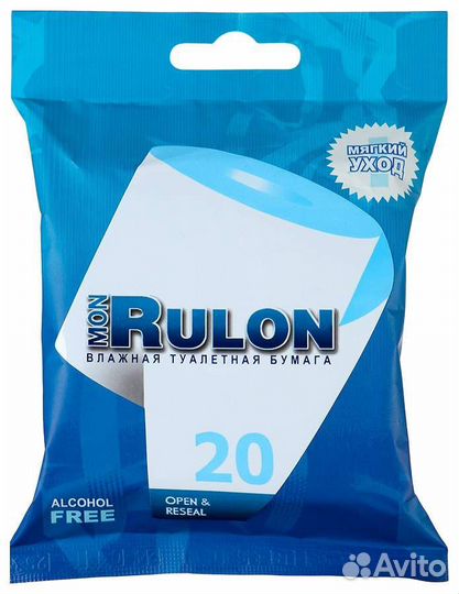 Бумага Mon Rulon туалетная влажная (20шт)