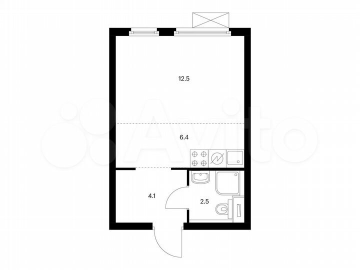 Квартира-студия, 25,5 м², 22/33 эт.