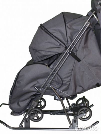 Детские санки коляска с колесами