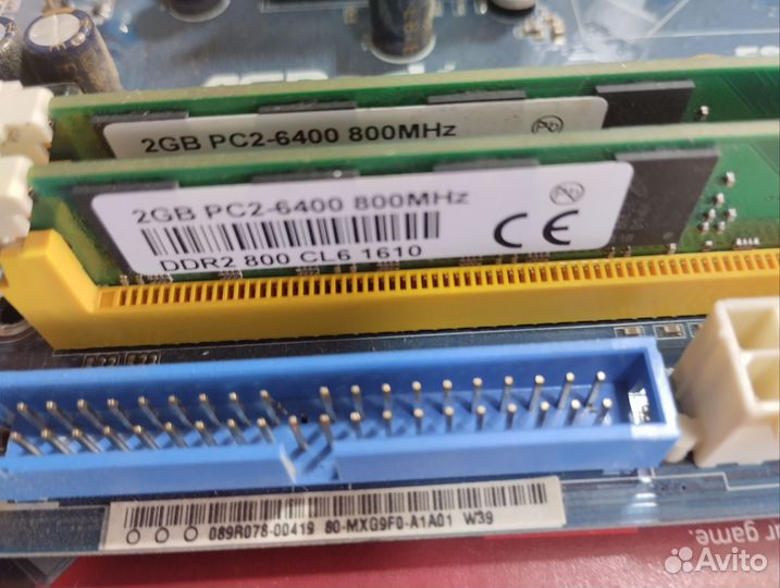 Комплект ASRock g31m-s+core 2 duo e4400+ddr2 4gb