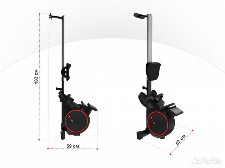 Гребной тренажер unix Fit Techno Rower 410