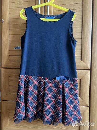 Школьная форма для девочки клетка 140 (пакетом)