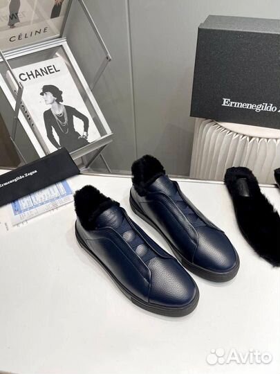 Ermenegildo zegna кеды меховые