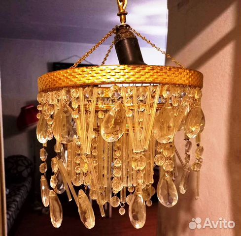 Люстра из горного хрусталя и бра СССР
