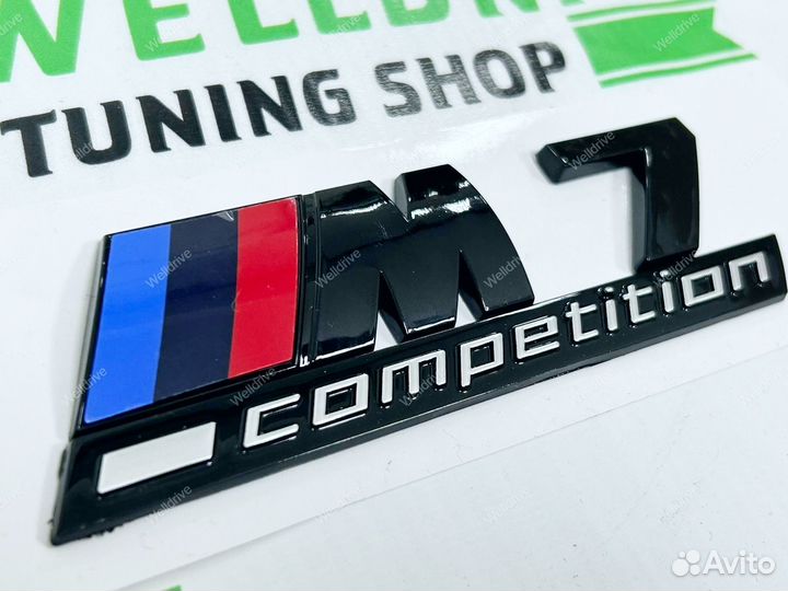 Шильдик М7 Competition BMW 7 F02 черный глянец