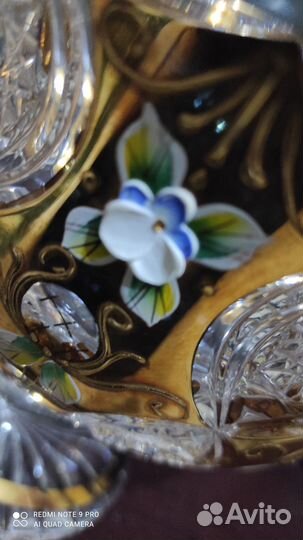 Хрустальная ваза богемия