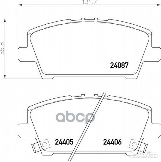 Колодки тормозные дисковые перед NP8042 NIS