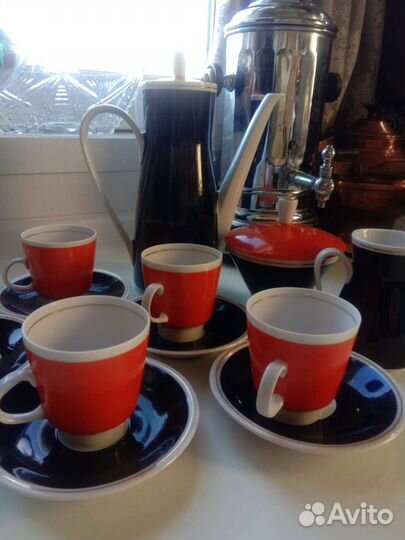 Фарфоровый кофейный сервиз гдр