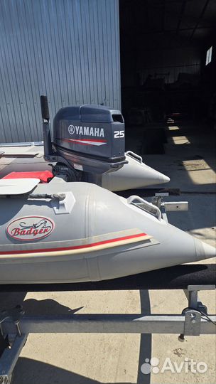 Лодка badger с мотором ямаха 25 л.с