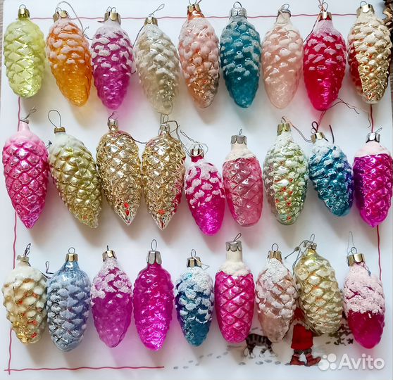 Елочная игрушка СССР шишка