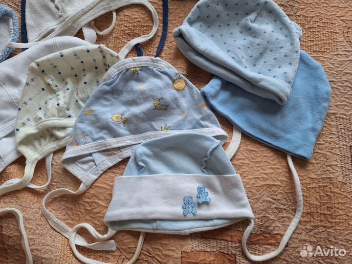 Шапки для мальчика 0-3 мес