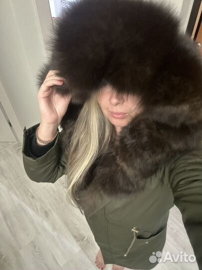 Парка с натуральным мехом