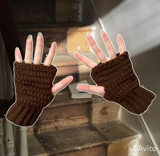 Митенки с мухоморами goblincore
