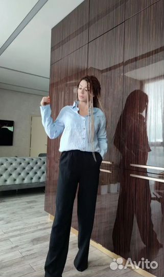 Льняная рубашка женская 52рр